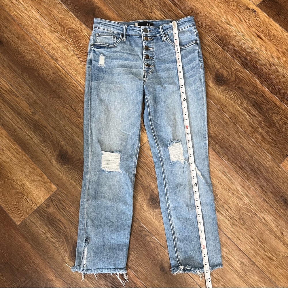 Kut From The Kloth Women’s Jeans Size 6 Button Fly Ankle High Rise Cropped - Picture 7 of 15